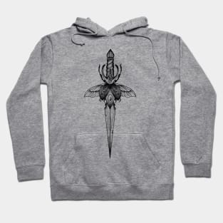 Dagger and Beetle (black version) Hoodie